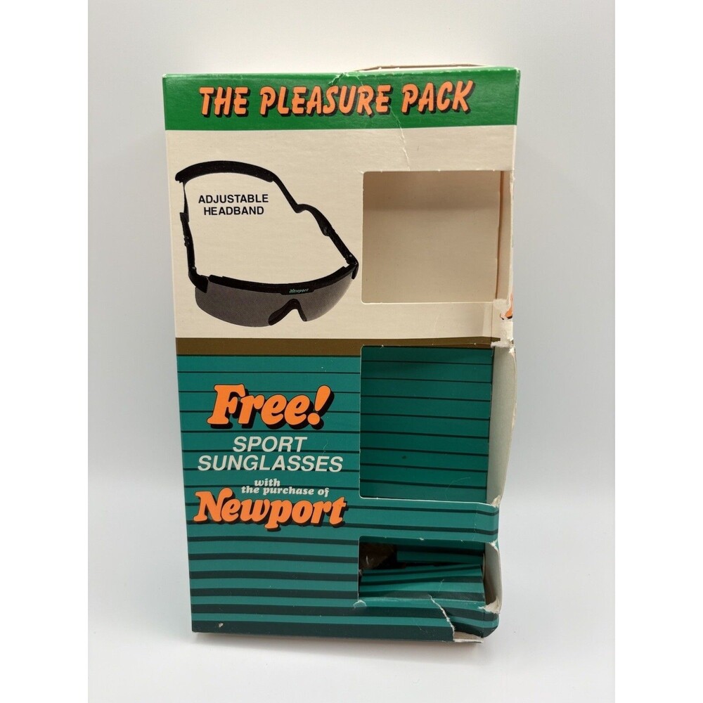 Vintage NOS Newport Pleasure Cigarettes Wrap-around Sport Sunglasses